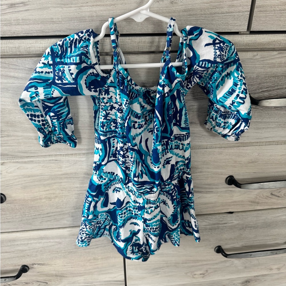 Lilly Pulitzer Blue and White Kids One Piece